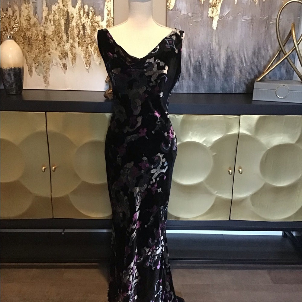 Black Silver and Purple Maxi Dress - Picture 11 of 16